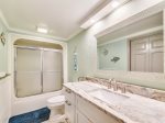 Updated Guest Bath with Shower Tub Combo at 16 Sea Oak Lane